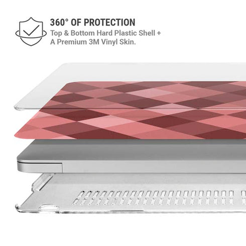 Autumn Red Geometric MacBook Air 15in (2023-2025) Case plus Skin